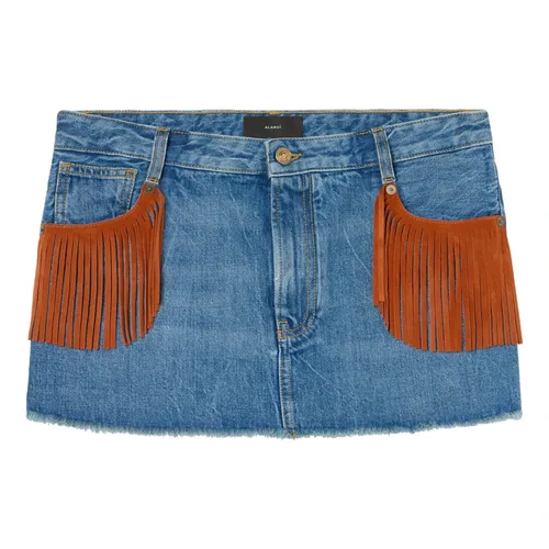 Golden Dusk Denim Mini Skirt - Alanui - Modalova