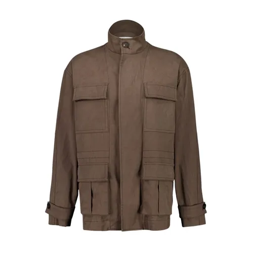 Cement Brown Safari Jacket - Ferragamo - Modalova