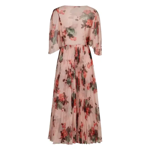 Floral Pleated Long Dress - Philosophy di Lorenzo Serafini - Modalova