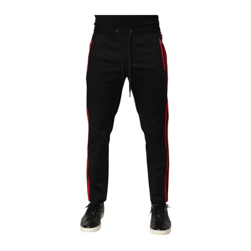 Red Stripe Logo Jogger Sweatpants - Dolce & Gabbana - Modalova