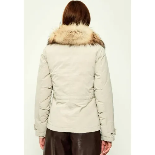 Down Jacket with Fur Hood - Woolrich - Modalova