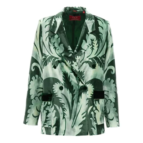 Mereope Double-Breasted Velvet Blazer - F.r.s For Restless Sleepers - Modalova