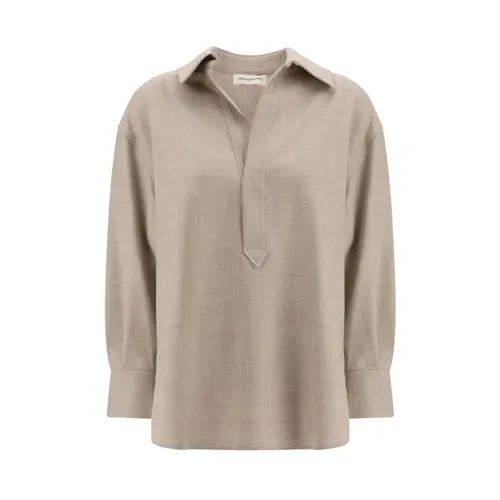 Wool Button-Up Shirt - True Royal - Modalova