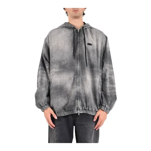 JoggJeans Hooded Jacket with Digital Print - Diesel - Modalova