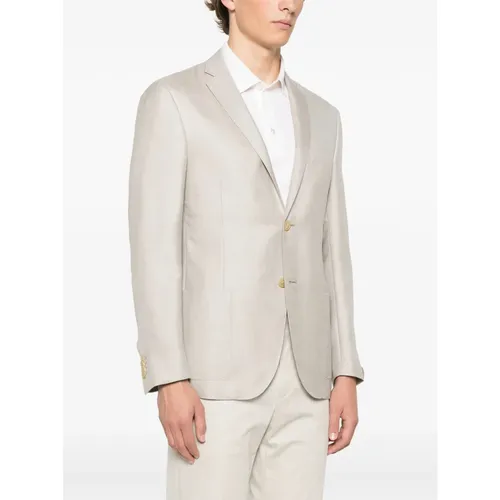 Luxury Wool Silk Linen Jacket - Corneliani - Modalova