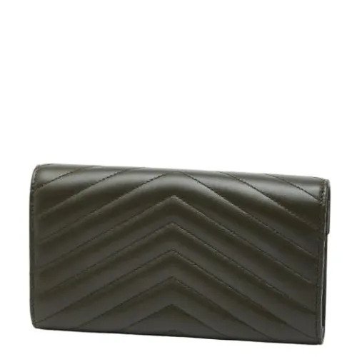 Pre-owned Leather Wallet - Saint Laurent Vintage - Modalova