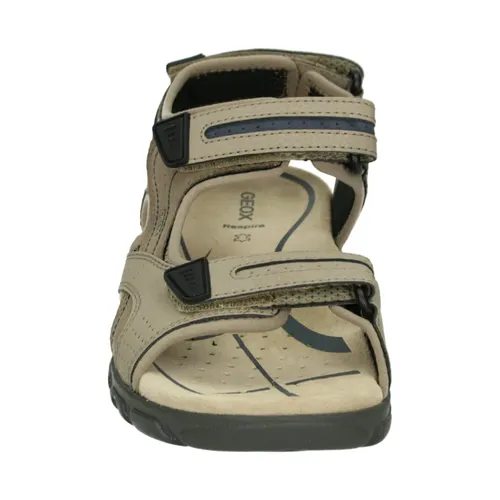 Beige Leather Sandals - Geox - Modalova