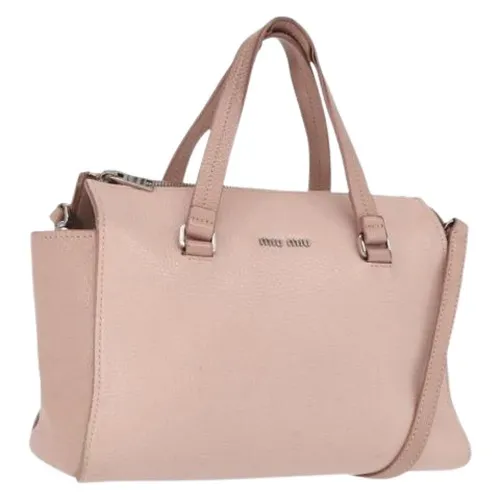 Pre-owned Leather Handbag - Miu Miu Pre-owned - Modalova
