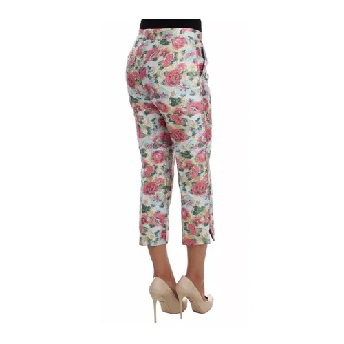 Floral Brocade Cropped Trousers - Dolce & Gabbana - Modalova
