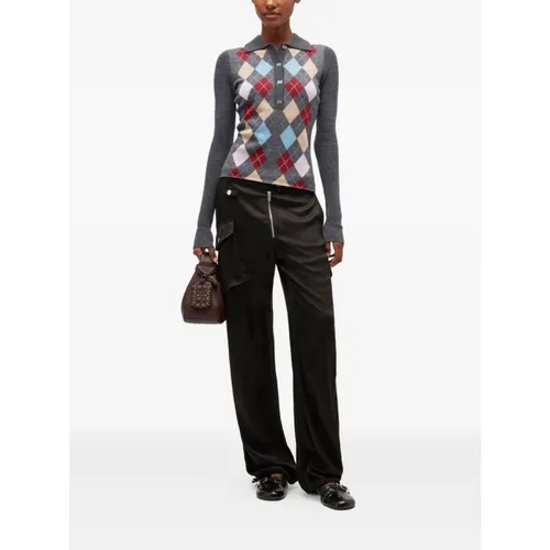 Print Polo Sweater - Ganni - Modalova