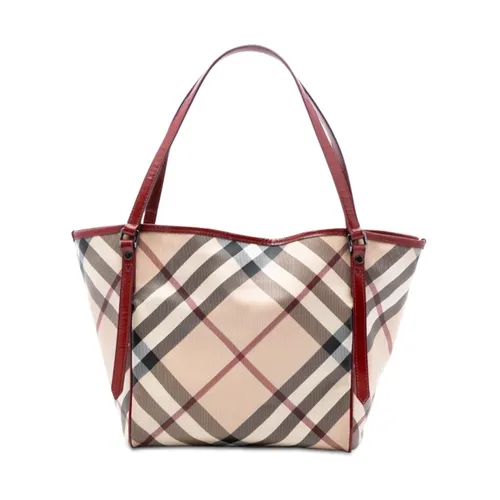 Pre-owned Check Tote Bag - Burberry Vintage - Modalova