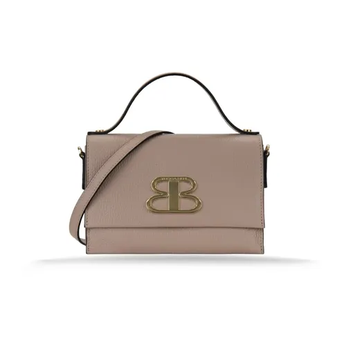 Three-Compartment Shoulder Bag - Tosca Blu - Modalova
