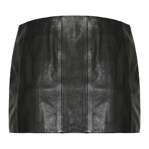Meelar Leather Mini Skirt - Khaite - Modalova