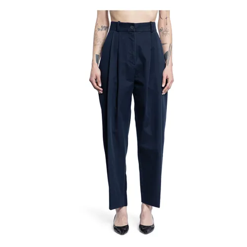 Navy Pleated High-Waisted Trousers - Studio Nicholson - Modalova