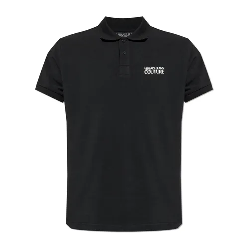 Polo con logo stampato - Versace Jeans Couture - Modalova