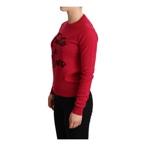 Embroidered Cashmere Wool Pullover - Dolce & Gabbana - Modalova