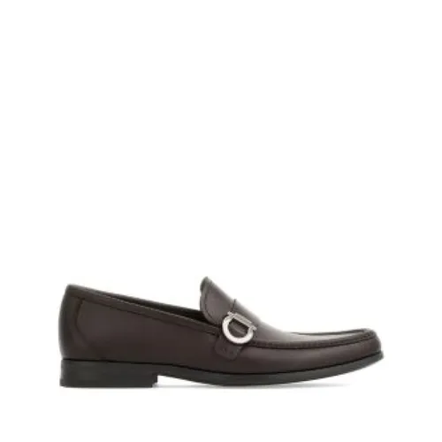 Gancini Leather Loafers - Ferragamo - Modalova