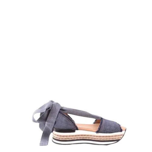 Blue Herringbone Flip Flops - Hogan - Modalova