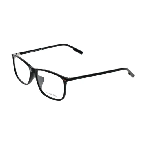 Black Rectangle Optical Frames with Demo Lenses - Zegna - Modalova