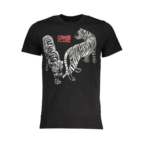 Graphic Print Cotton Tee - Cavalli Class - Modalova