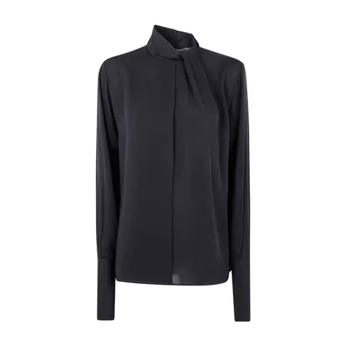 Washed Silk Georgette Long Sleeve Blouse - Tom Ford - Modalova