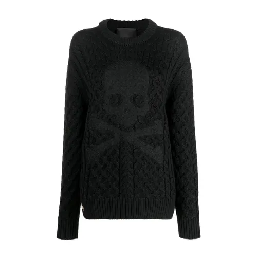 Black Wool Acrylic Sweater Pullover - Philipp Plein - Modalova