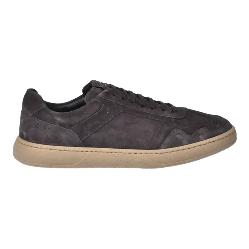 Grey suede leather trainers - Baldinini - Modalova
