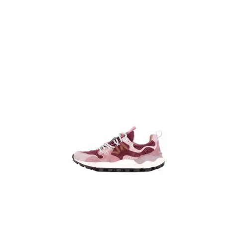 Red Sneakers with Suede Upper - Flower Mountain - Modalova