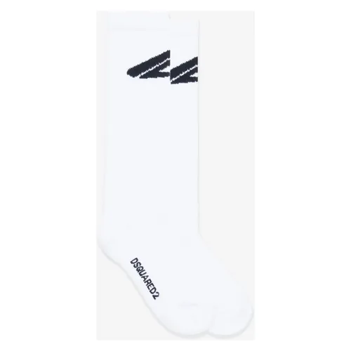 Icon Logo Socks in White - Dsquared2 - Modalova