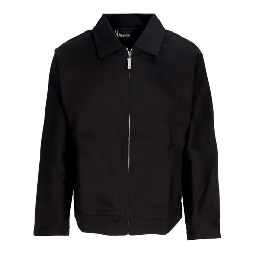Black Logo Zip Jacket Cotton - Disclaimer - Modalova