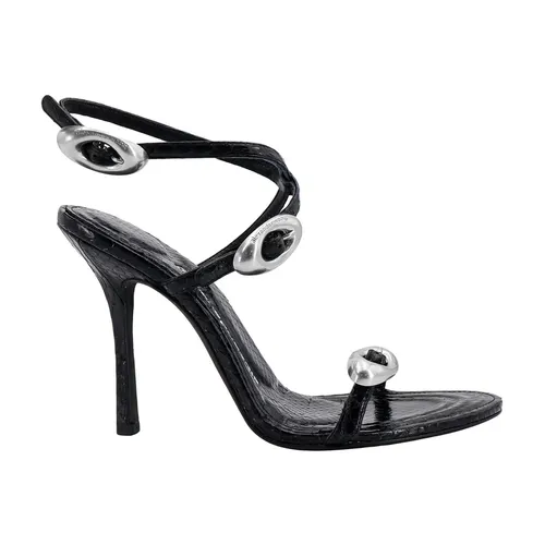 Black Sandals with Metal Buckles - Alexander Wang - Modalova