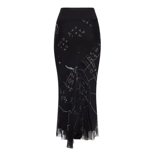 Falda midi de seda al bies - Rick Owens - Modalova