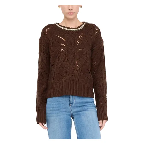 Gemstone-embellished Openwork Sweater - Liu Jo - Modalova