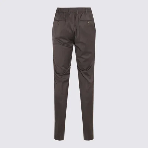 Brown Wool Blend Jogger Pants - PT Torino - Modalova
