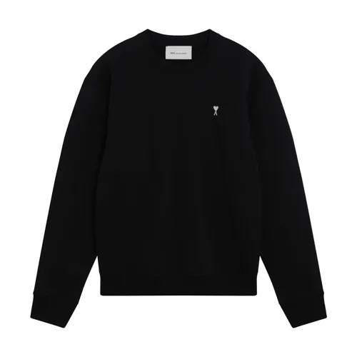 Sudadera con Capucha y Bordado en el Pecho - Ami Paris - Modalova