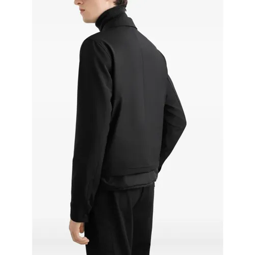 Black Wool Canvas Jacket Regular Fit - Dolce & Gabbana - Modalova