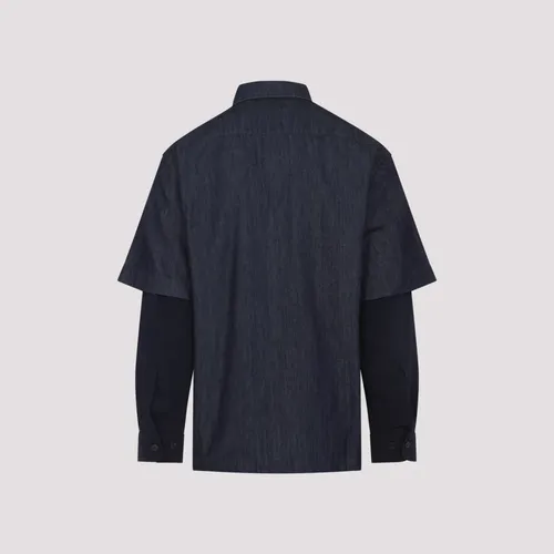 Blue Cotton Cassen Shirt - Dries Van Noten - Modalova