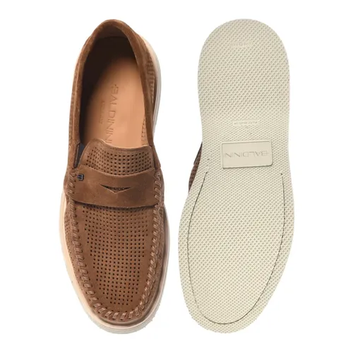 Perforated Suede Loafer - Baldinini - Modalova