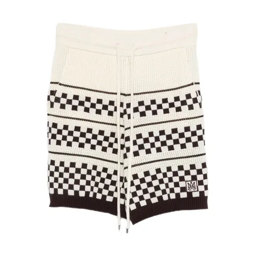 Checkered Mesh Short - Amiri - Modalova