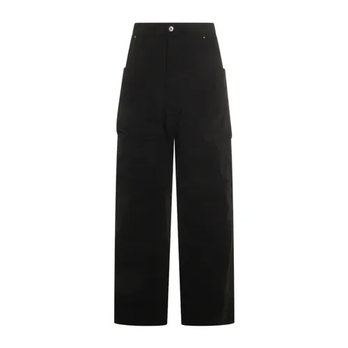 Black Cargo Pants Button Closure - Rick Owens - Modalova