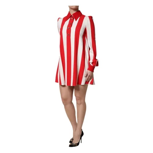 Striped Long Sleeves Mini Dress - Dolce & Gabbana - Modalova