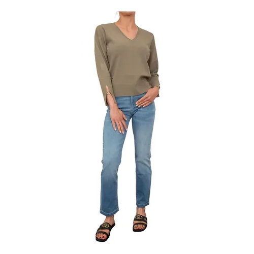 Green V-Neck Sweater - Nenette - Modalova