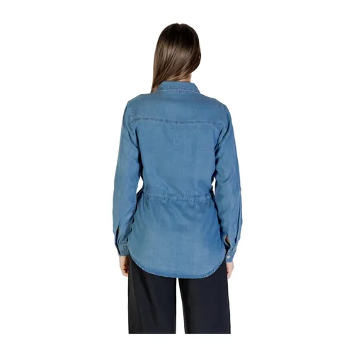 Denim Shirt with Drawstring Waist - Only - Modalova