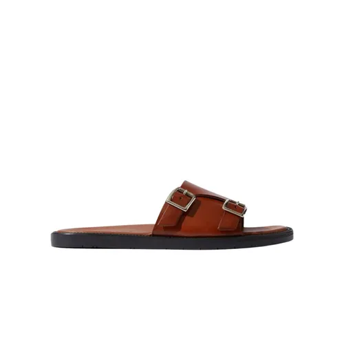 Leather Sliders - Scarosso - Modalova