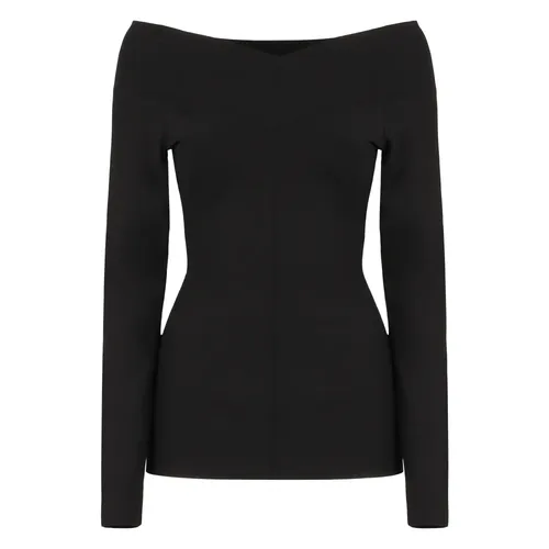 Top de manga larga con cuello recto - Stella McCartney - Modalova