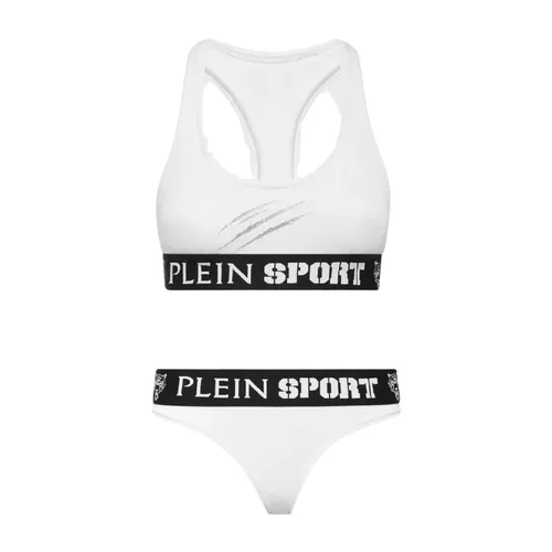 White lingerie set with logo - Plein Sport - Modalova