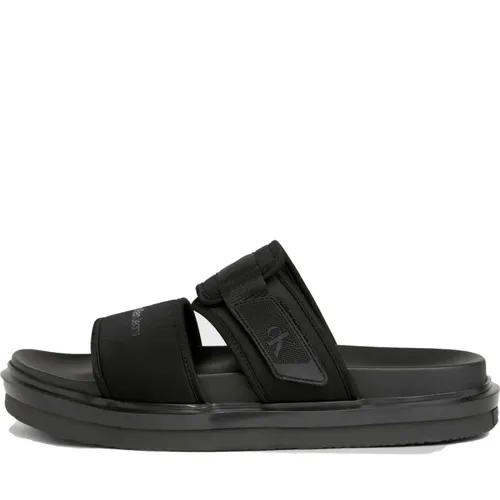 Black Double Bar Flat Sandal - Calvin Klein Jeans - Modalova