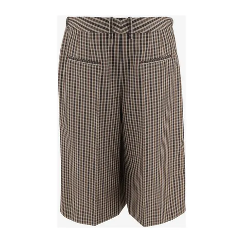 Plaid Wool Short Pants - Jil Sander - Modalova