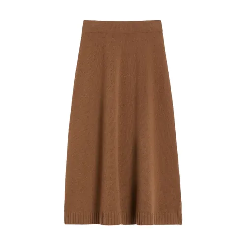 Hazelnut Wool Knit A-Line Skirt - Weekend Max Mara - Modalova