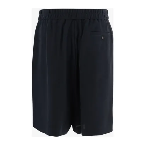 ASV Cupro Basketweave Single-Pleat Bermuda Shorts - Giorgio Armani - Modalova